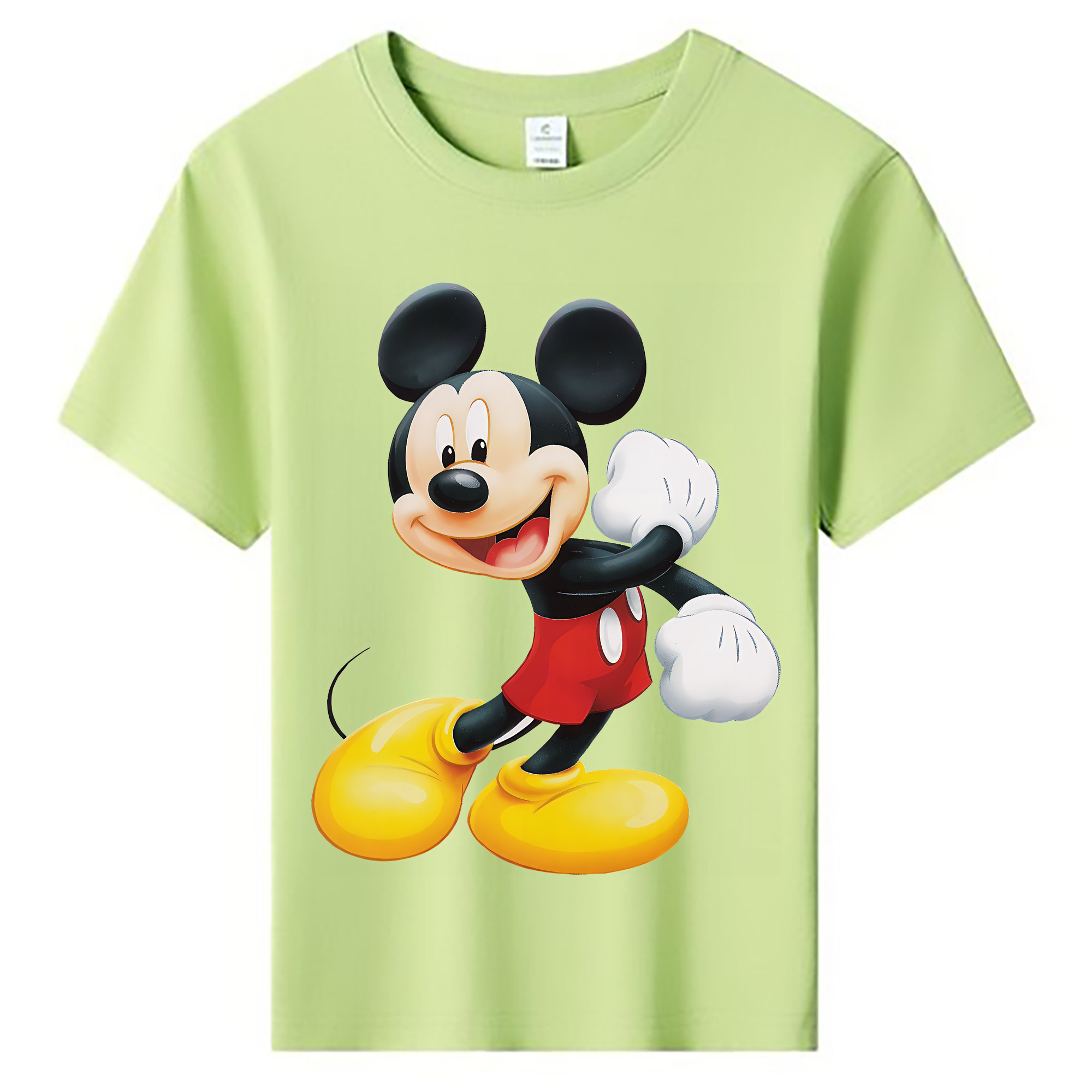 ミッキーマウス Mickey Mouse 綿100％キッズTシャツ（フロントプリント）